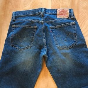 LEVI'S 529 Red Tab low rise 32 x 30 blue jeans